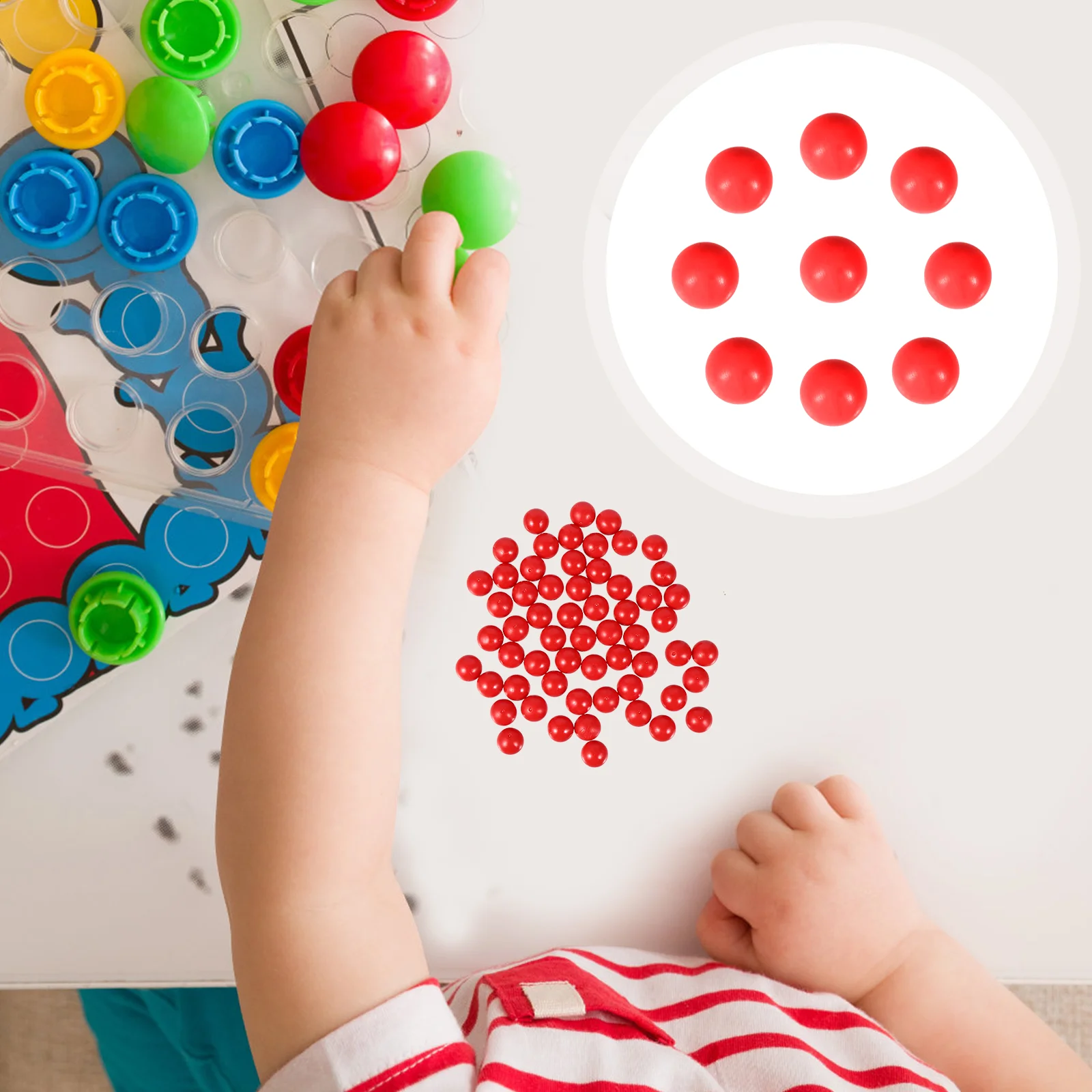 

100 Pcs Toy Counting Balls Probability Learning Baby Child Mini Toys Math Round Capsules Plastic Educational Little