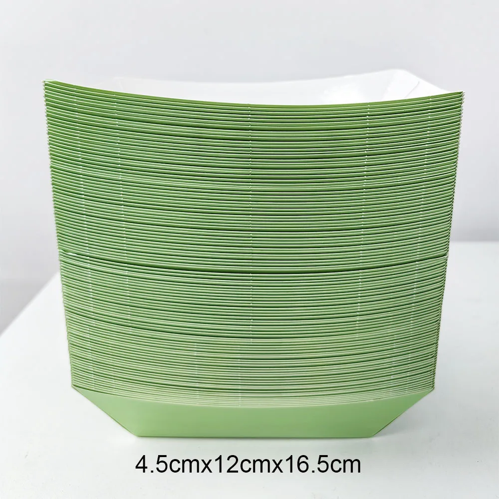 6/12/24PCS Disposable Paper Food Trays – Solid Color Snack Boats for Popcorn, Fries, Na... - SKU DPFT2126 - UGI Packaging