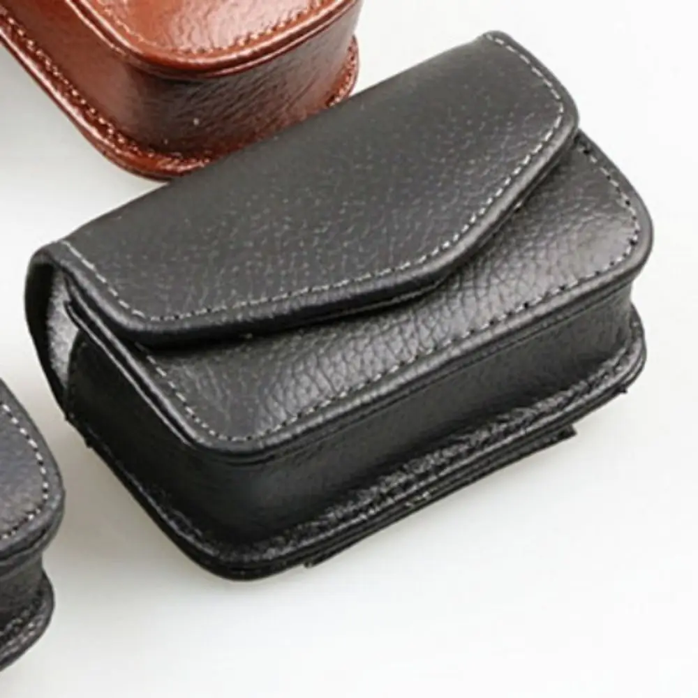 Classic Portable Leather Glasses Case with Folding Design