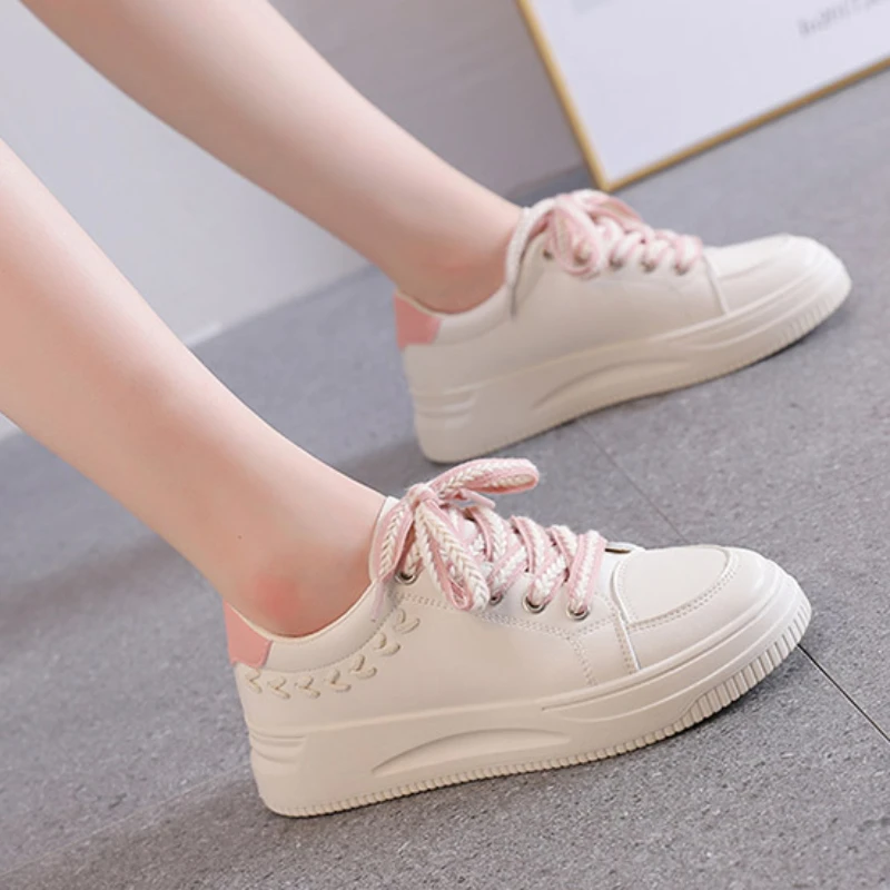 

Women Platform Casual Shoes Height Increasing Chunky Sneakers for Youth Girls Outdoor Trainers Female Ladies Thick Sole Footwear