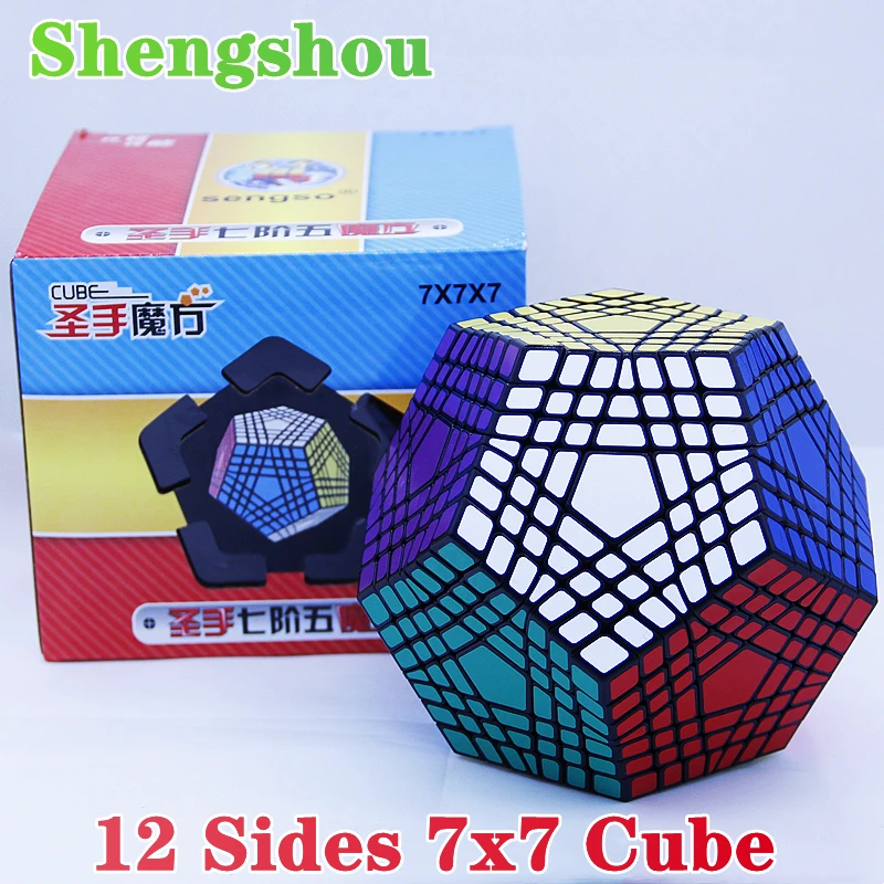 

Shengshou Cube 12 Sides 7x7x7 Magic cube Megaminxed Puzzle 7x7 Dodecahedron Speed Cubo Magico puzzle cubo Educational Toys Gifts