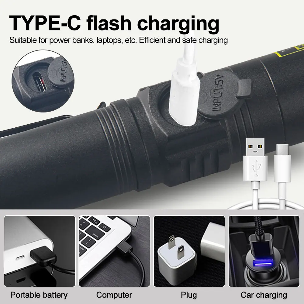 미니 365nm 395NM UV 손전등 자외선 블랙 라이트 USB 충전식 보라색 Linternas 카펫 애완 동물 소변 감지기 캐치 전갈