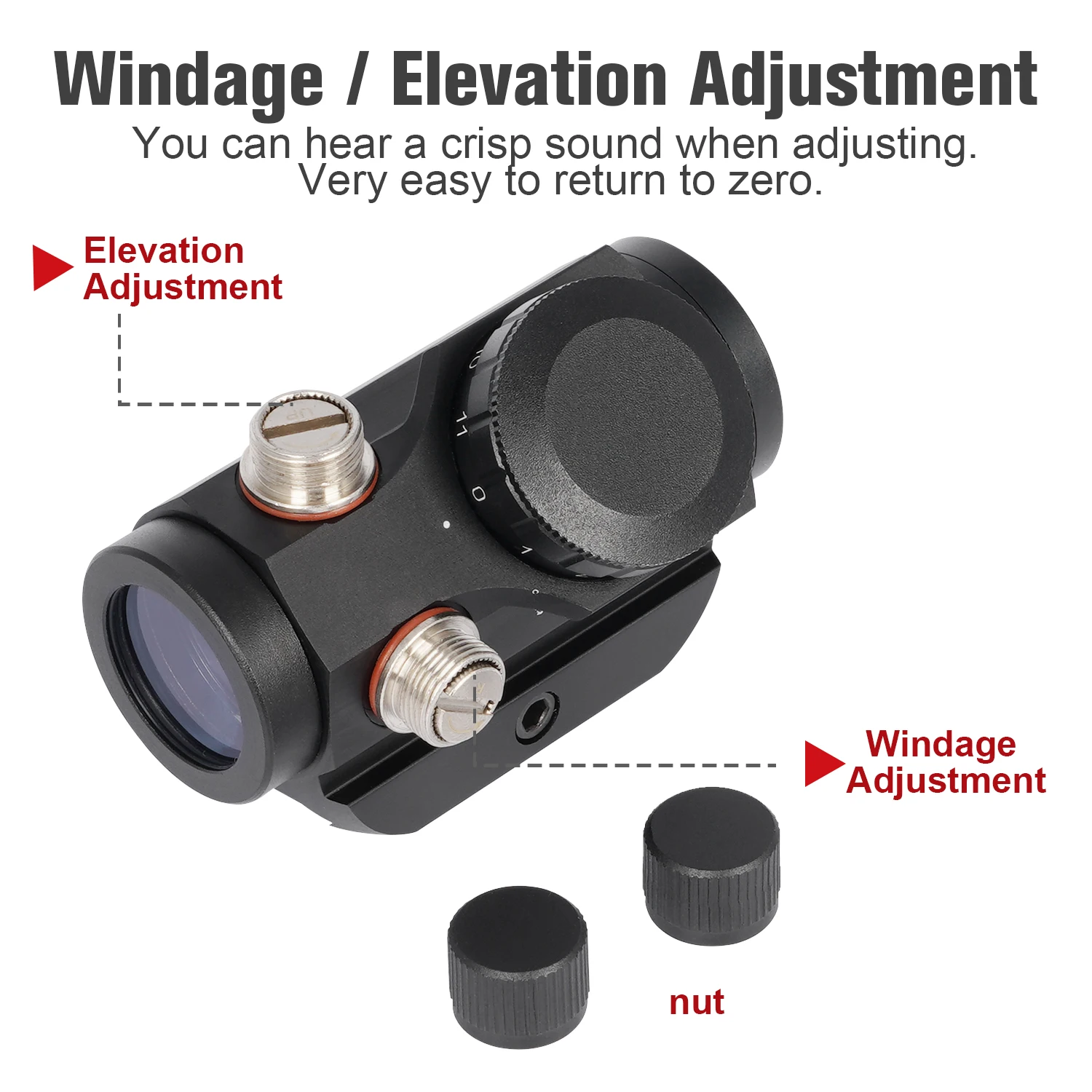 3 MOA red dot sight 1X20mm optical toy sight for toy use