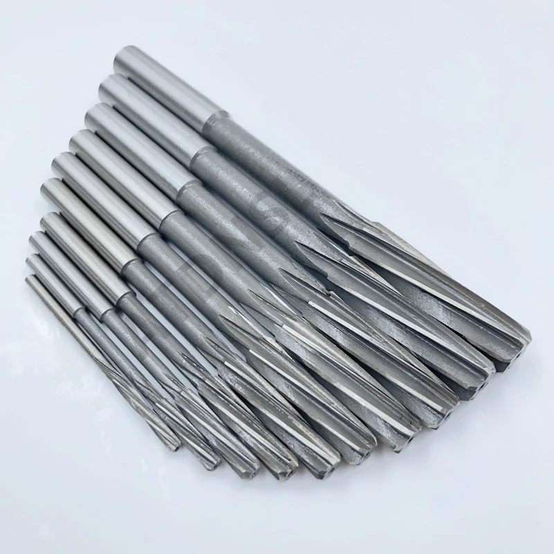 HSS Spiral Flute Machine Reamer H7 D3mm-D20mm CNC Tool Precise Cutting for Metal Steel Aluminum Hole Expansion Drill 6