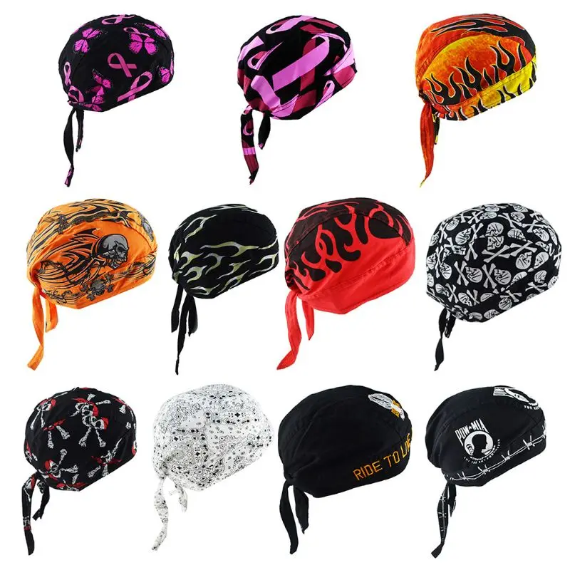 

Sweat Wicking Beanie Cap Skull Cap Outdoor Head Wrap for Men and Women Cycling Hat Motorcycle Biker Bandana Helmet Liner