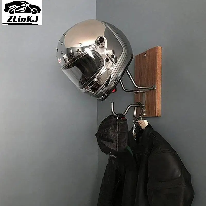 Multifunction Steel Motorcycle Accessories Helmet Holder Hanger Rack Wall Mounted Hook for Coats Hats Caps Helmet Rack Black 1Pc motorcycle helmet holder