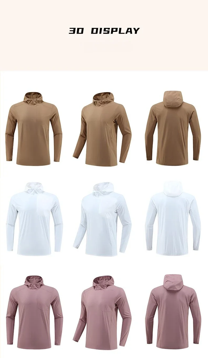 Men Muscle Quick Drying Training T-Shirt Bodybuilding Gym Tees Outdoor Running Jogging Hoodie Casual Elastic Sportswear