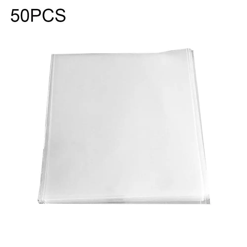 

50PCS OPP Gel Recording Protective Sleeve for Turntable Player LP Vinyl Record Self Adhesive Records Bag 12" 32cm*32cm + 4cm