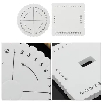 Round Square Bracelet Knitting Braiding Disk Kumihimo Beading Cord Disc Disk Tray Braided Rope Weaving DIY Craft Tools2Pcs 2