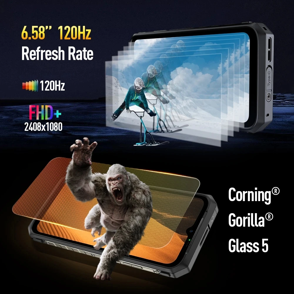 Ulefone Power Armor 19T Rugged Phone Thermal Imaging 17GB RAM +256GB ROM Mobile Phones Helio G99 108MP 9600mAh 66W Cellphone