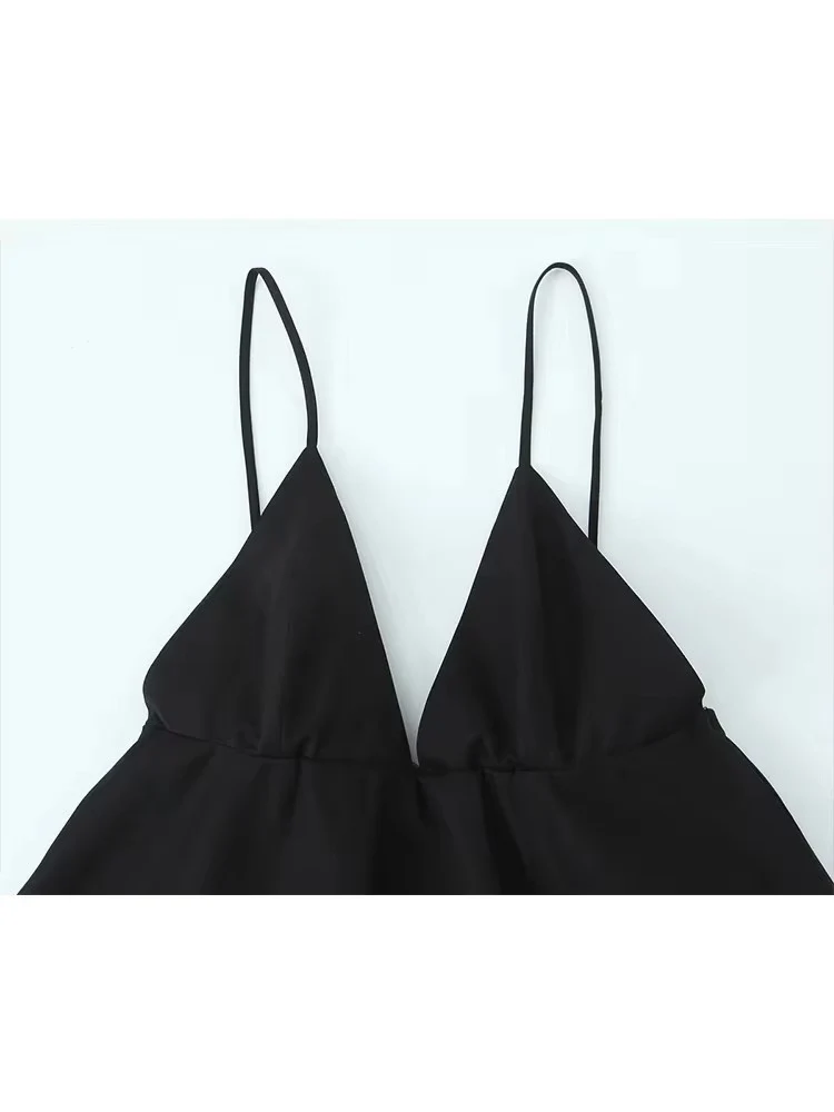 TFMLN Women's Dress Black Off Shoulder Short Female Dresses Fashion Sexy V Neck Club Elegant and Beautiful Ladies A-Line