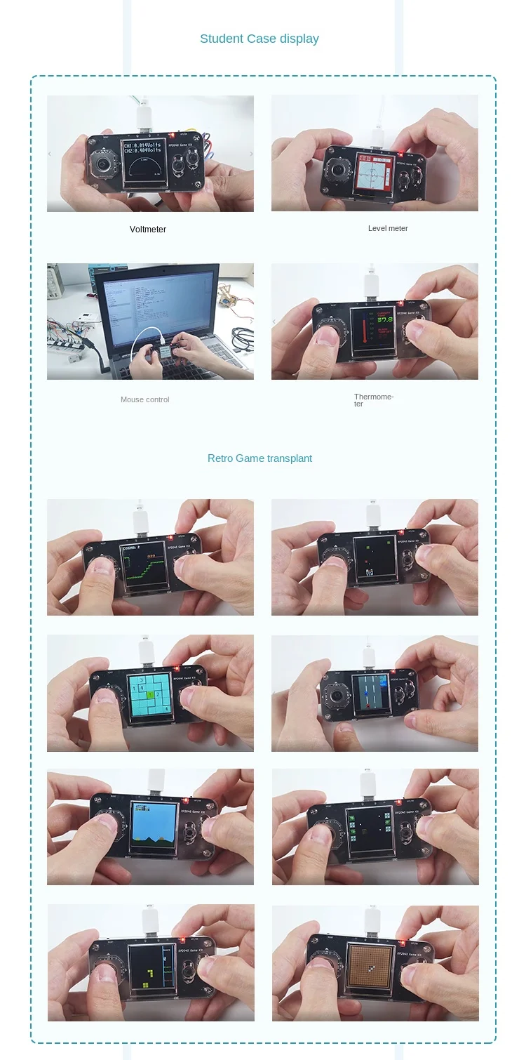 aprendizagem jogo retro portando jogos elétricos micropython