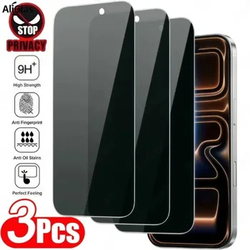 3 Pezzi Pellicola Protettiva Privacy per iPhone 11 12 13 14 15 16 17 Pro Max 14 15 16 Plus 16E Air XR XS Vetro Protettivo a Copertura Totale