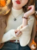 Women's Turtleneck Sweater Winter 2025 Retro Red with Velvet Lining Thickened Inner Wear Thermal Knitting Bottoming Shirt 2