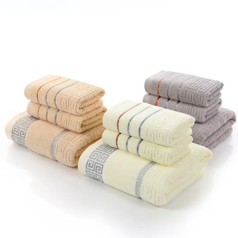 

1 Set Great Wall Grid Towel Adult Men and Women Tube Top Bath Towel Cotton Thickened Absorbent Bathroom Suit Gym