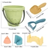 6pcs Summer Sand Bucket Seaside Toy Set Summer Sand Play Water Game Kits Sandboxes Shovel Castle Mold Model Seaside Toy P31B 2