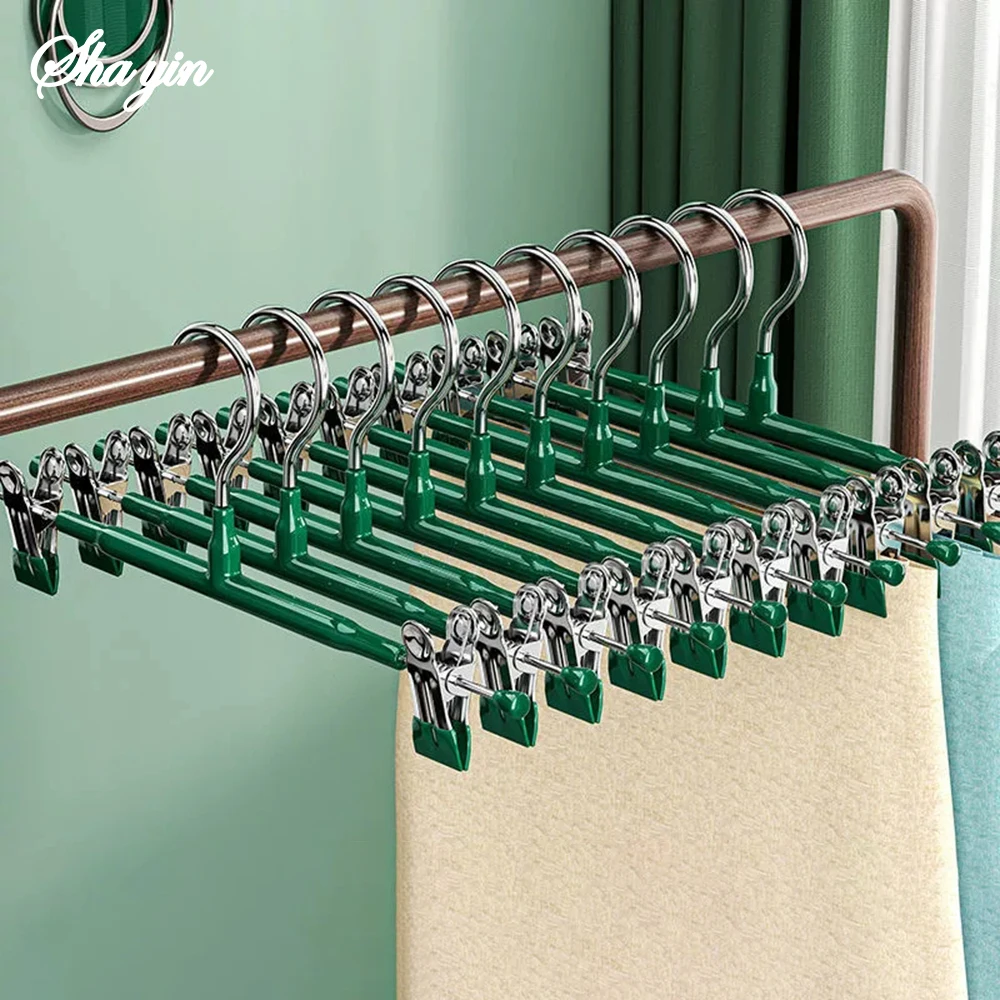 5/10/20PCS Braided Children's Household Trousers Hanger With Anti-Slip Skirt Clips - Clothing Store Trousers Hanger