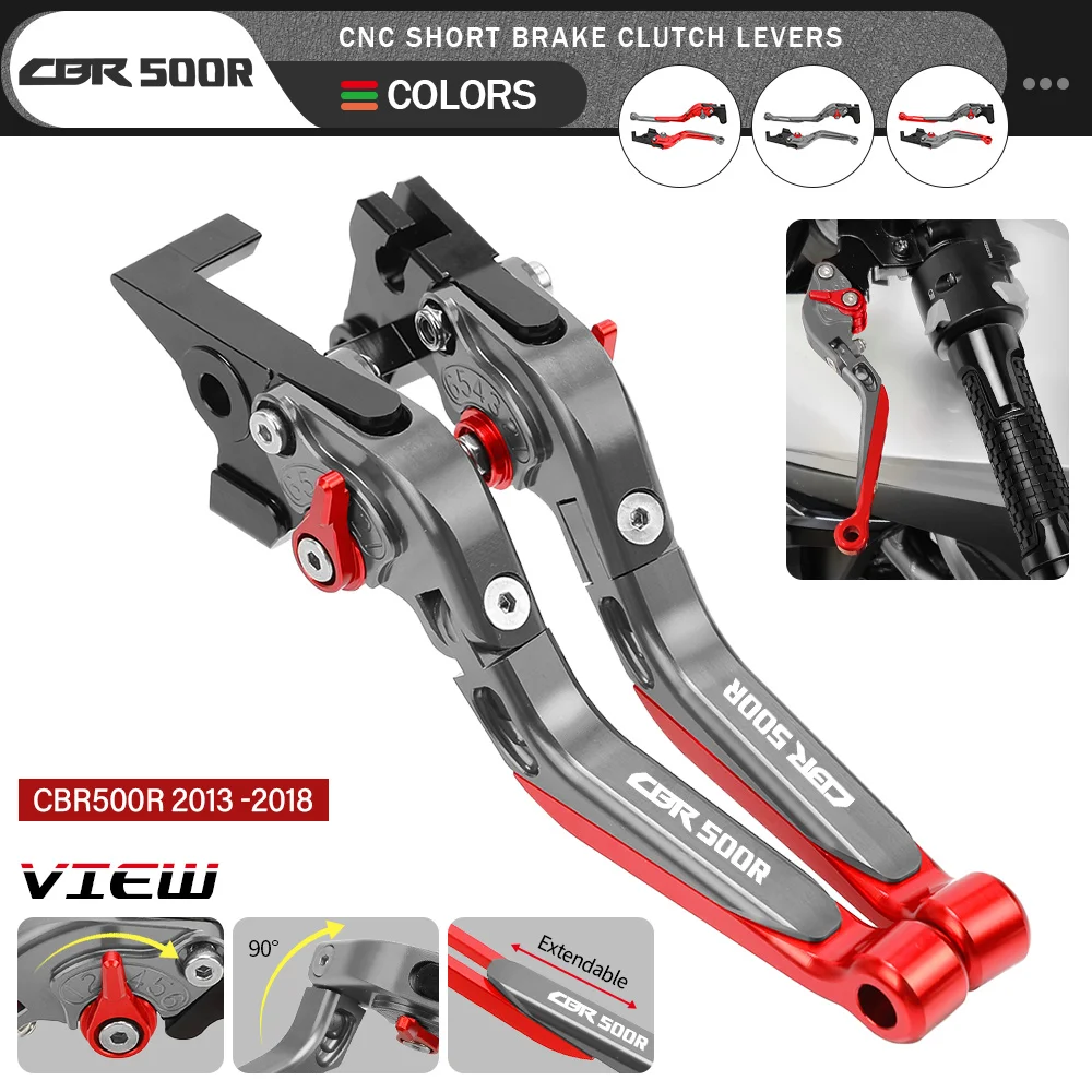 

Motorcycle CNC Aluminum Extendable Folding Adjustable Brake Clutch Levers For HONDA CBR500R 2013 2014 2015 2016 2017 2018