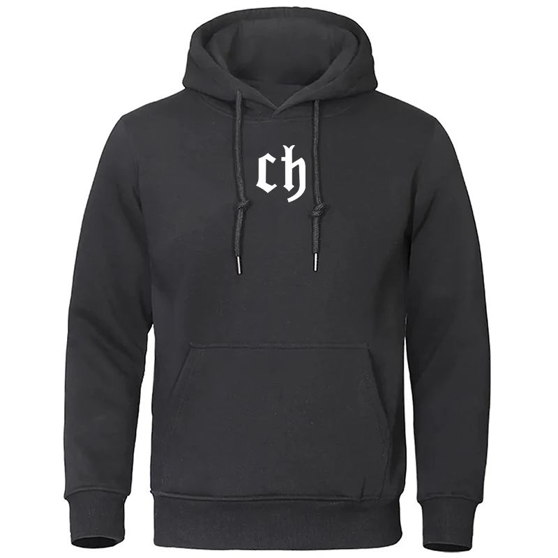 

CH letter Print Women Clothing Fashion Oversize Hoodies Creativity Fleece Streetwear Casual Soft Womens Hoodie