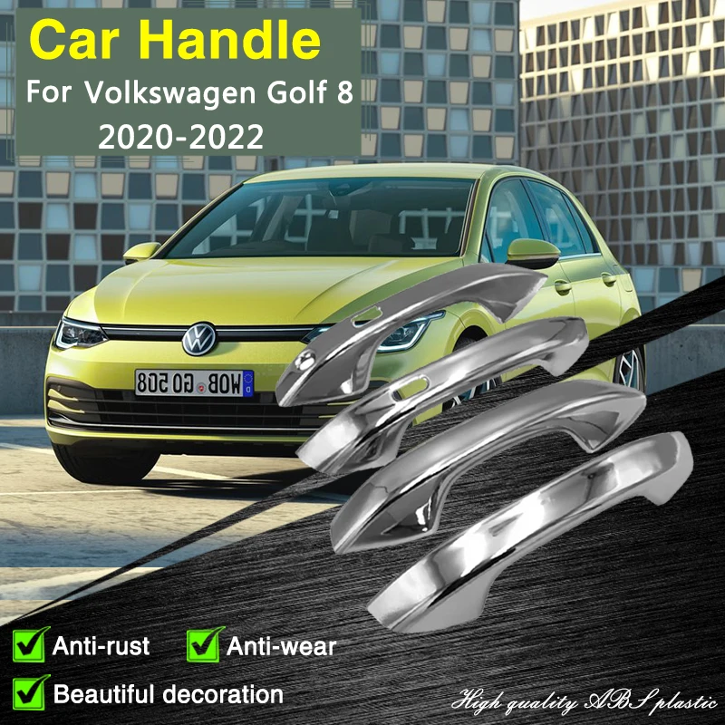 

for Volkswagen VW Golf 8 Mk8 2020 2021 2022 Chrome Door Handle Cover Car Accessories Gadgets Styling Protective Film Stickers
