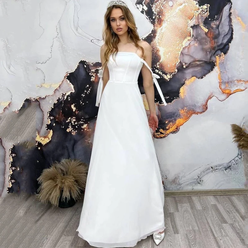 

Eightree Sexy Wedding Dresses White Off Shoulder Bride Dress A-Line Beadings 2022 Princess Wedding Evening Prom Gowns Plus Size