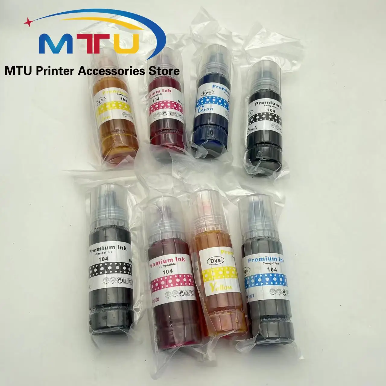 Ricarica 104 Inchiostro Per Epson Et-1810 Et-2710 Et-2720 Et-2810 Et-2820 Et-2830 Et-2840 Et-4700 Et-4800 Et-2812 70Ml/Flacone