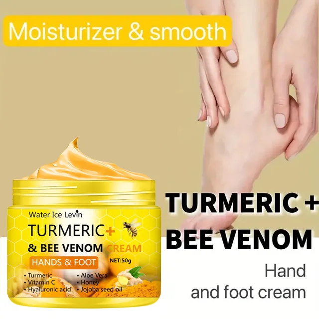 Turmeric Bee Venom Anti-Drying Crack Foot Cream Hand Cracked Repair Skin Removal Care Cream Dead Feet Hand Skin 50g 5