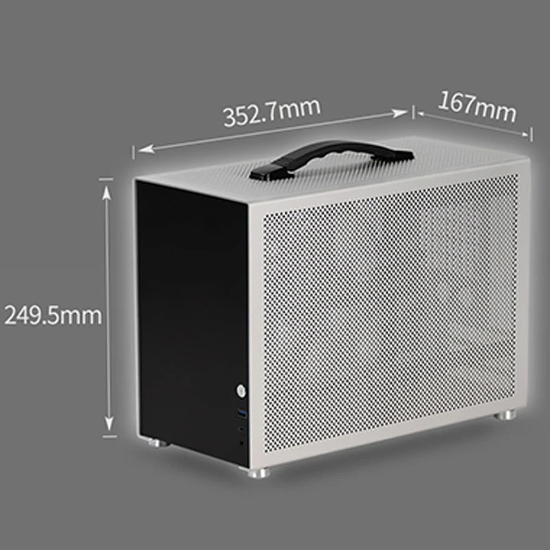 ATX/SFX/SFX-L 전원 공급 장치와 호환되는 D3 미니-ITX 케이스, 280mm/240mm 올인원 수냉 쿨러 지원, 컴팩트 데스크탑 컴퓨터
