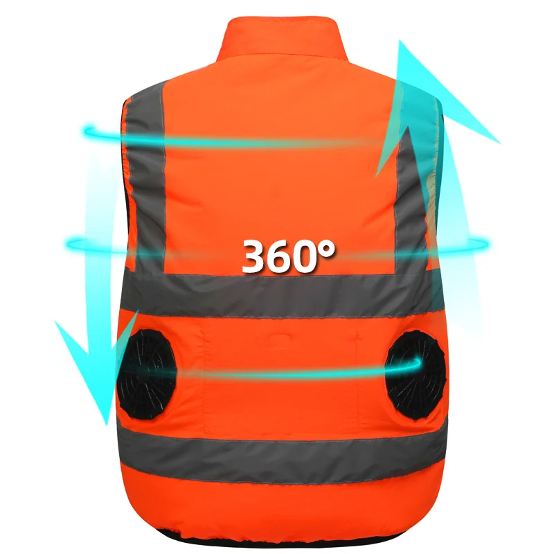 Summer Worker Cooling Vest Men Fan Vest Air Conditioning Clothes Luminous Fan Work Clothes Usb Fan Jacket Body Cooling Clothes 2