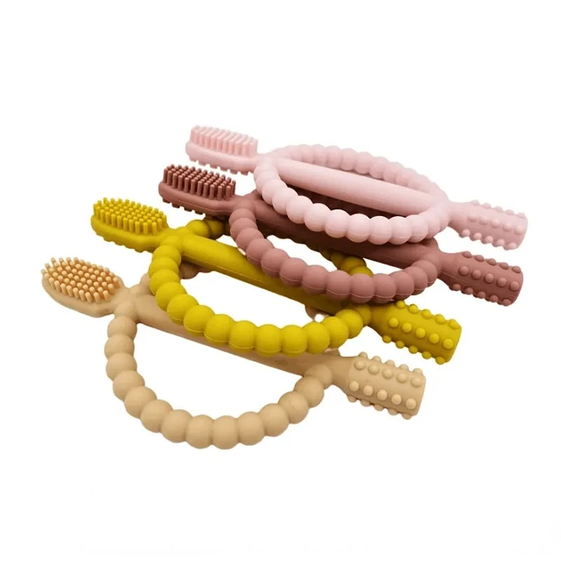 1pcs Baby Silicone Teether BPA Free Food Grade Baby Teething Silicone Molar Stick For DIY Pacifier Chain Babies Toys Accessorie 3