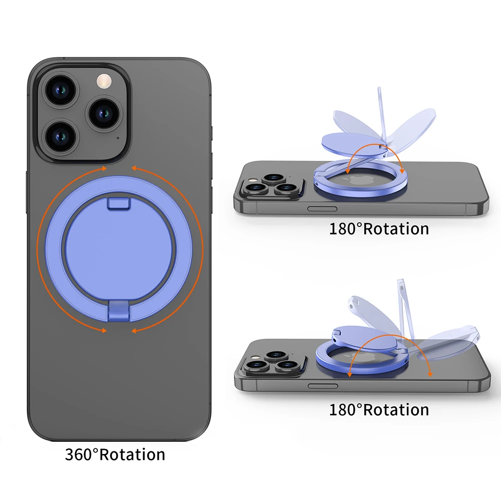 태블릿 용 스탠드 마그네틱 3 섹션 단순 링 전화 핸드폰 Popsocket Magsafe Ipad 홀더 양면 실리콘 흡입