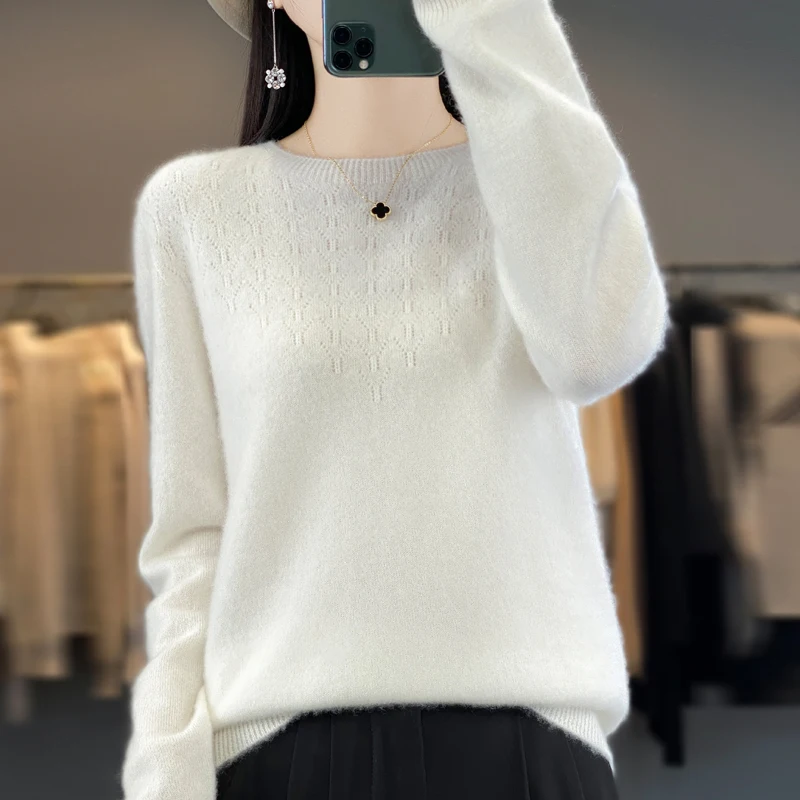 

A new line of clothing woolen sweater women inside a round neck pullover bottom shirt spring and autumn woolen sweater