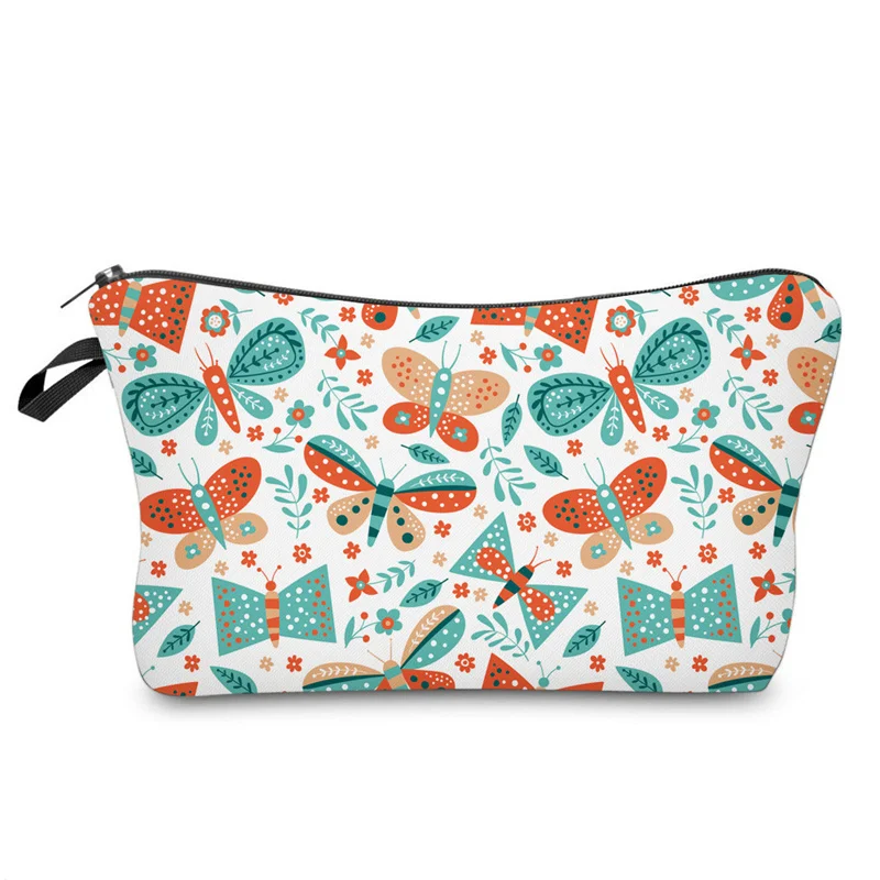 100Pcs Hübsche Schmetterling Kosmetik Taschen Wasserdichte Große Kapazität Lagerung Tasche Kosmetische Schlüssel Karte Halter Frau Outdoor Make-Up Tasche – Detail 9