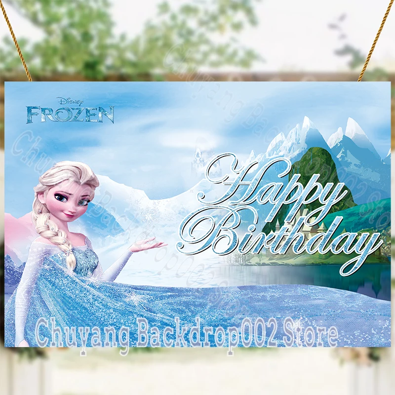 Disney Frozen Febbre Elsa Principessa Anna Olaf Cinderlla Compleanno Sfondo Belle Castle Sven Baby Shower Ghiaccio Neve Castello Sfondo