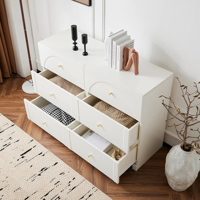 KOMHTOM chest of drawers with 6 drawers White