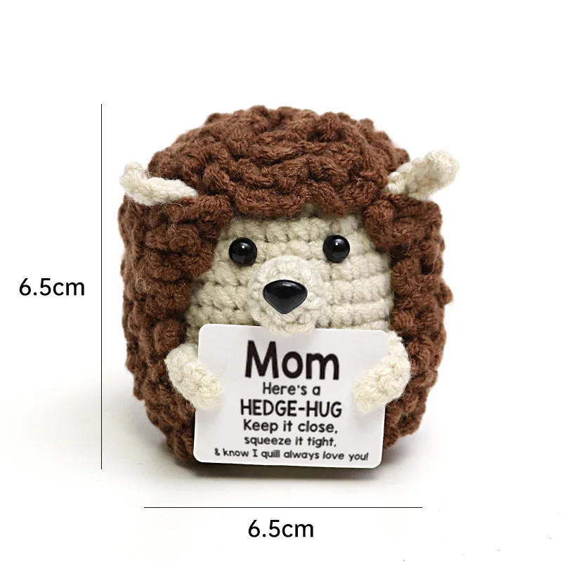 Kreative gehäkelte Tierpuppe, niedliche emotionale Unterstützung, Strickpuppe, Freunde, Geschenk – Detail 12