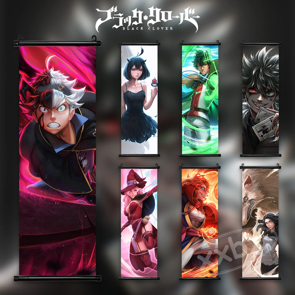 

Black Clover Canvas Pictures Home Decoration Anime Interior Paintings Classic Characters Poster Wall Art Modular Living Room