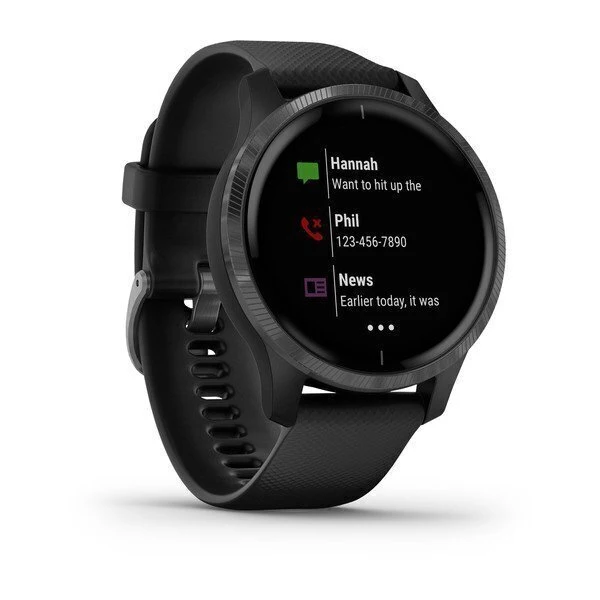 Смарт часы Garmin VENU черные с серым безелем Smart Watch Venu GPS Wi-Fi Black/Slate 010-02173-13 |