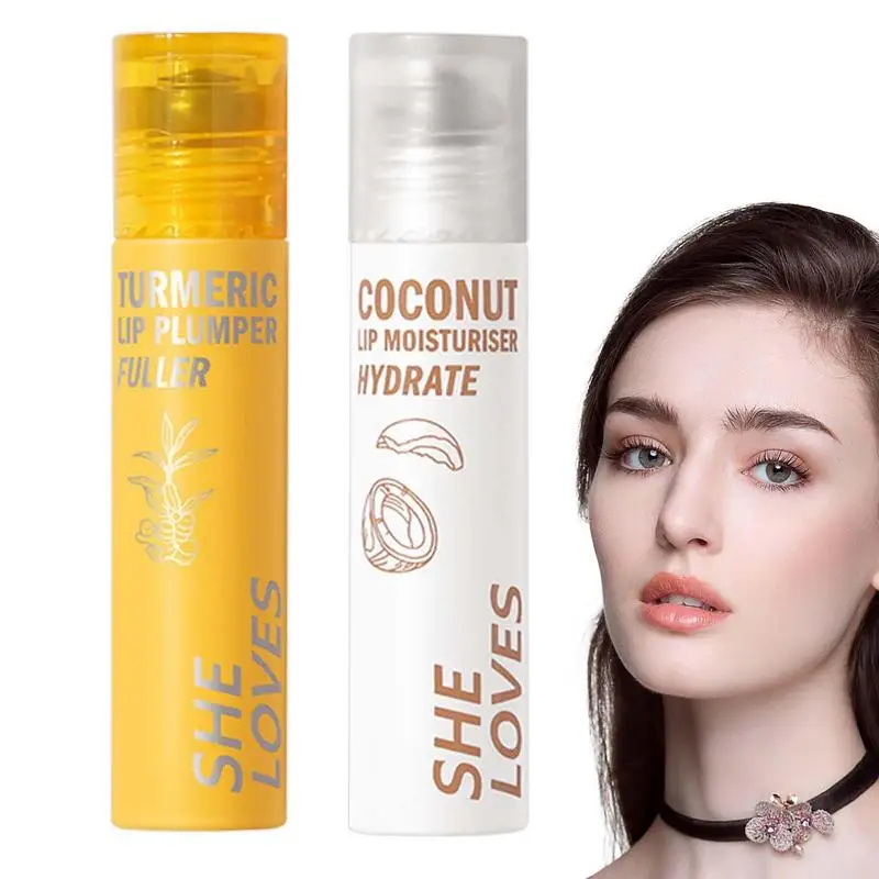 Moisturizing Lip Plumper Natural Ginger Lip Plumper Coconut Lip Moisturizer Set Nourishing