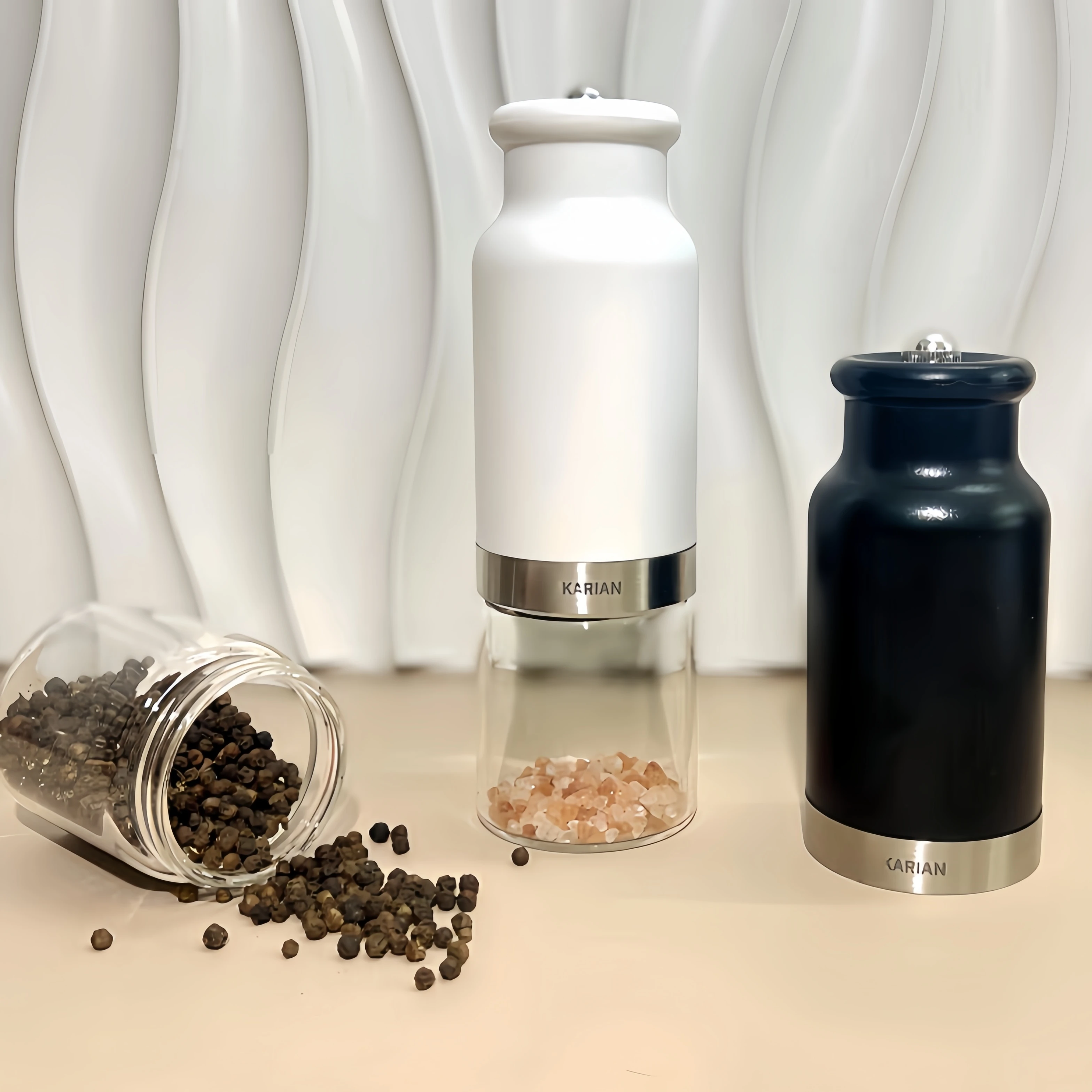 Gravity sense Automatic Electric Peper Mill Big Container Spice Grinder Ceramic Core Battery Power
