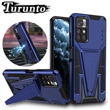 

Shockproof Phone Case For Xiaomi Redmi Note11 Pro Plus 10T 10S Magnetic Car Bracket Protective Cover For Note9 Pro Max 9S 9T 9