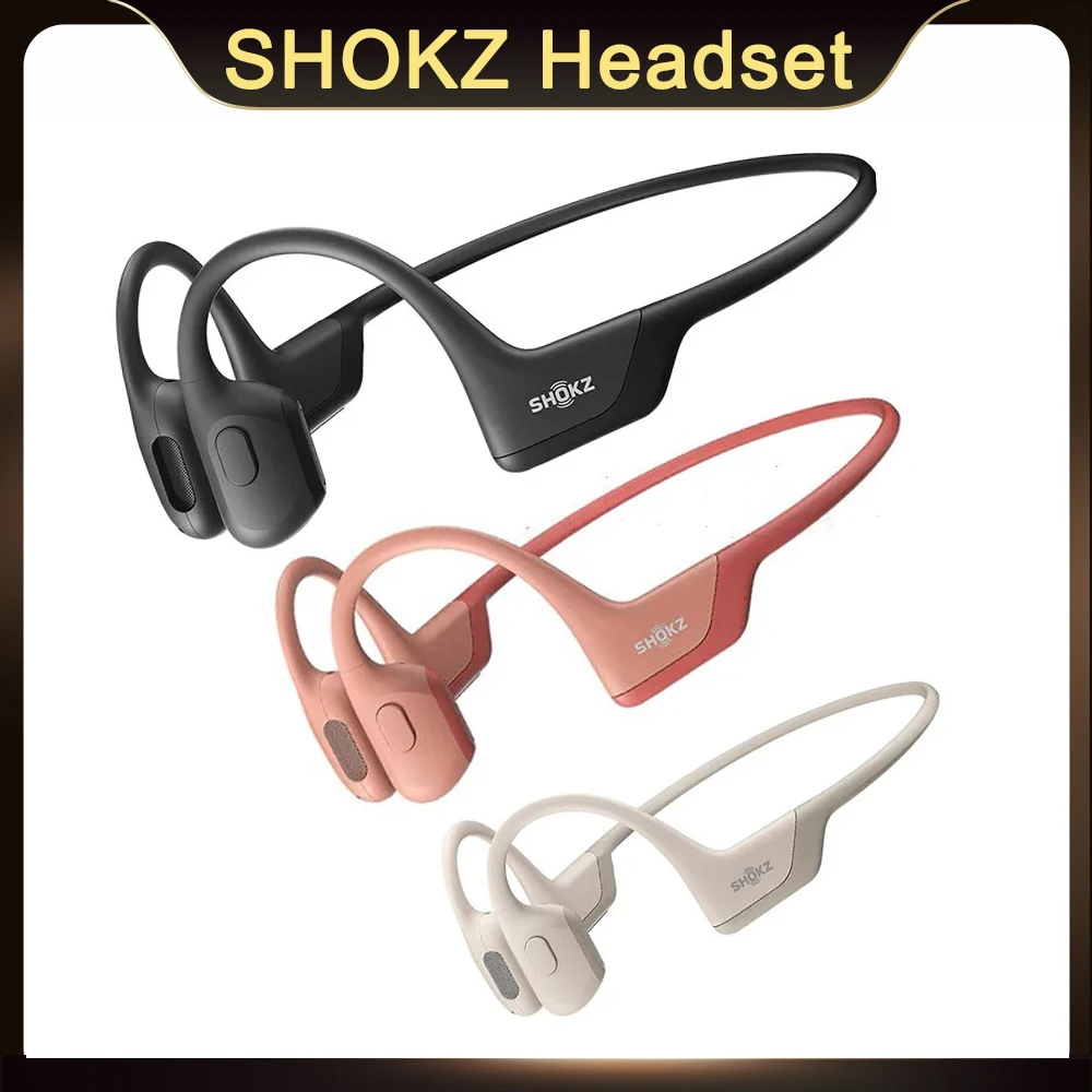 100% Originale Shokz Openrun Pro Auricolare Bluetooth A Conduzione Ossea Sport Impermeabile Riduzione Del Rumore Auricolare Tipo Appeso All'Orecchio