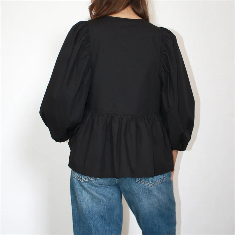 Camisas Y2K para mujer, ropa estética, elegante, color sólido/rayas, manga 3/4, cárdigan con lazo, blusa de los años 2000, ropa de calle