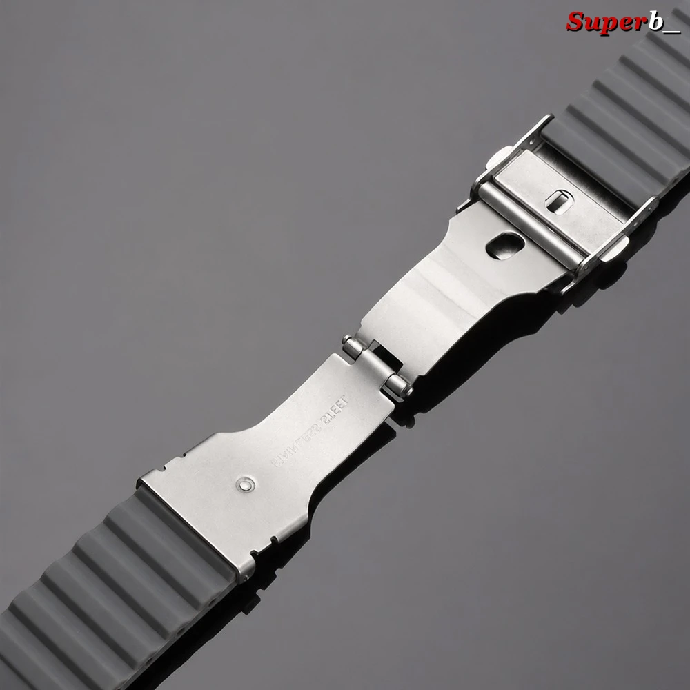 Universal Quick Release Waterproof Silicone Sports Watch Strap – Durable Rubber Wrist Band