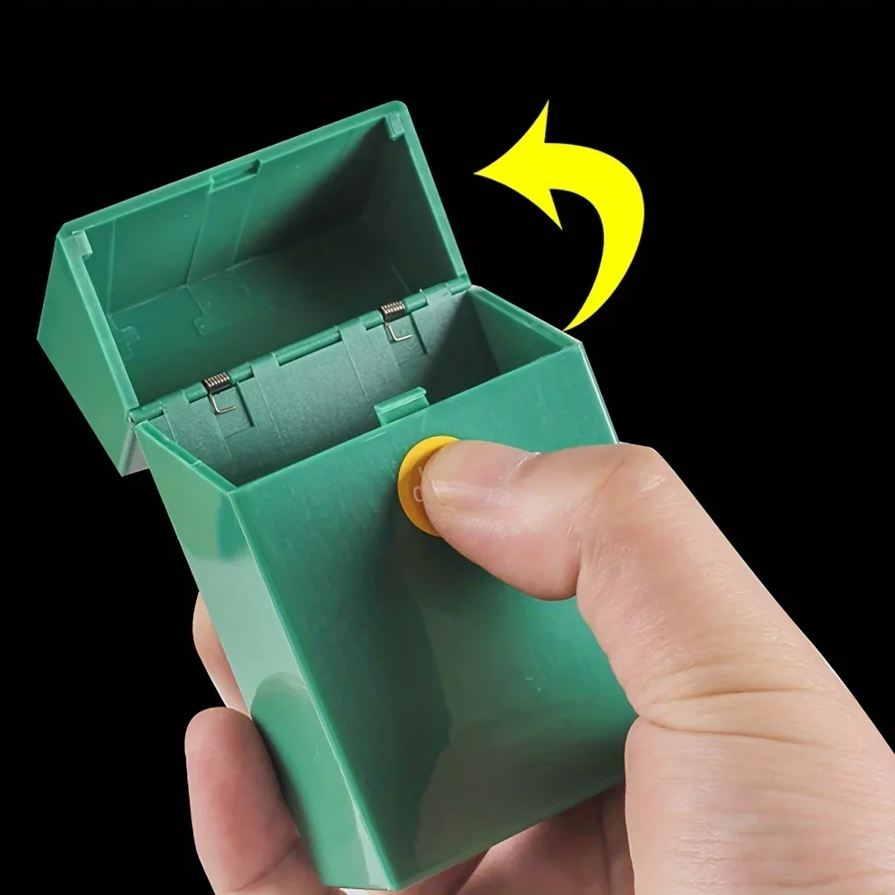 Compact Portable Cigarette Holder Box - King Size 50 Capacity, Slim Plastic Storage Case