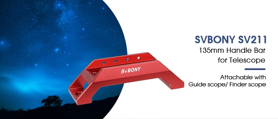 Svbony sv211 135mm Lenker für Teleskop sv503 70 f6 80 f7, sv550 80 f6 Führungs fernrohr/Finder Schwalben schwanz halterung – Detail 1