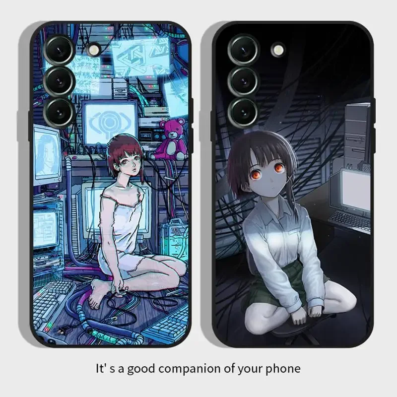 S-Serial Experizes Custodia Per Telefono L-Lain Per Samsung Galaxy,S,23,22,21,20,10,E,9,8,7,6,5G,Plus,Edge,Ultra,Lite Cover Morbida Nera