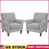 Comfy Accent Chair Set of 2 Mid Century Modern Fabric Living Room Chair Ergonomic Armchair with Soft Cushion Nailhead Trim 1