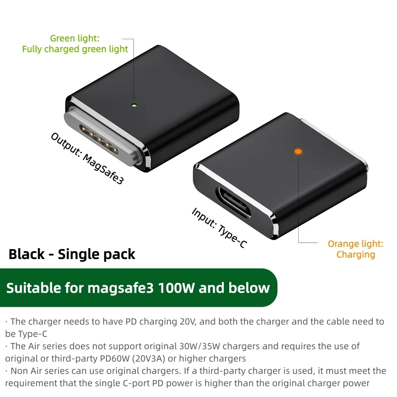 ตัวเลือกสินค้า อะแดปเตอร์ชาร์จ MacBook 100W ชาร์จเร็ว พร้อมแม่เหล็ก