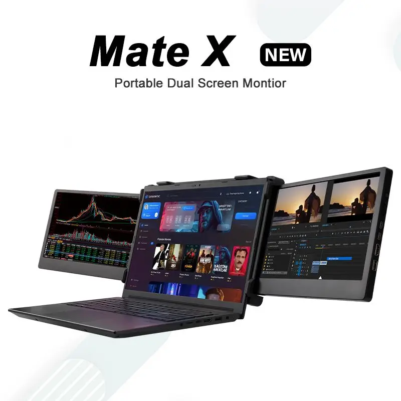 

11.6 Inch IPS FHD Display Screen GTMEDIA MATE X Portable Monitor With Two Type-C Port USB 2.0 HOST Port Built-in Dual Speakers